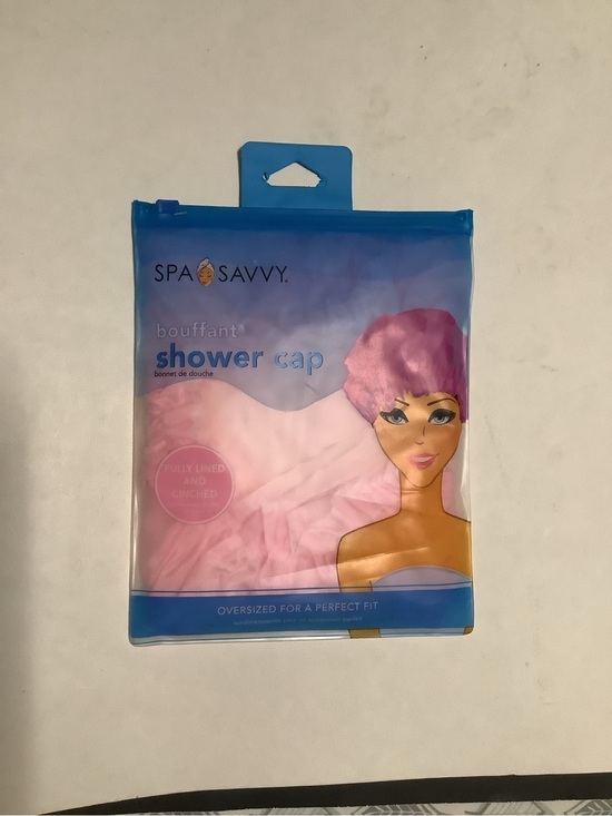 spa savvy Accessories - Savvy Pink Bouffant Shower Cap - Oversized Hair Protection